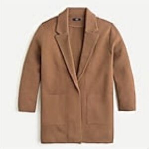 J. Crew Sophie Open Front Sweater Blazer Size XXS Heather Brown